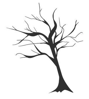 Dead tree silhouette Dead tree silhouette