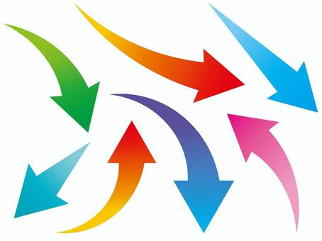Gradation arrow set Gradation arrow set