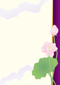 Lotus flower _ Paper vertical plate _ purple Lotus flower _ Paper vertical plate _ purple