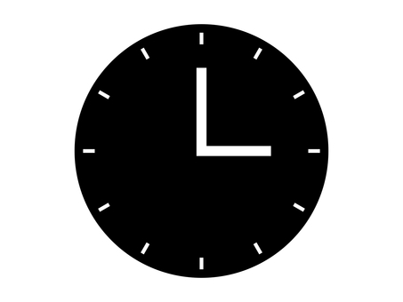 Simple clock icon: Black: 12 scales Simple clock icon: Black: 12 scales