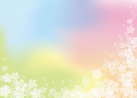 桜 background, A4 horizontal, painted enough 桜 background, A4 horizontal, painted enough