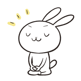 Rabbit meditating Rabbit meditating