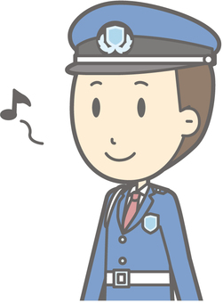 Security guard - walking - bust Security guard - walking - bust