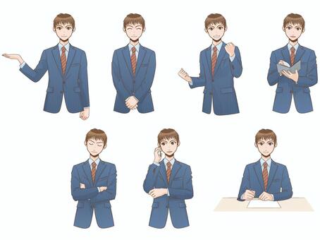 Business pose collection male part Business pose collection male part