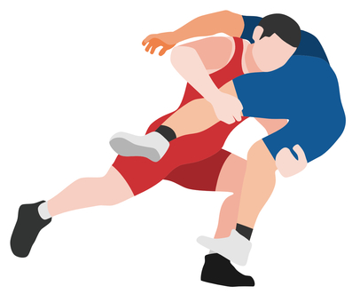 Silhouette wrestling men's tackle Silhouette wrestling men's tackle