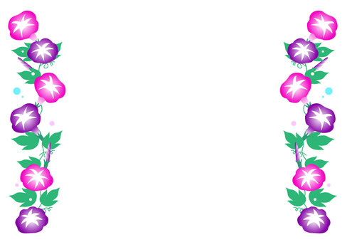 Frame frame of morning glory (morning glory) Frame frame of morning glory (morning glory)