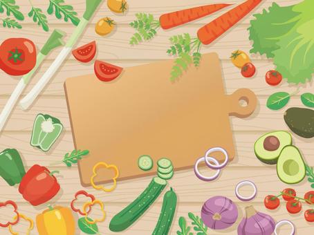 Variety of vegetables to cut Variety of vegetables to cut