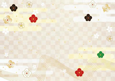 Plum _ lattice_ Japanese paper _ background Plum _ lattice_ Japanese paper _ background
