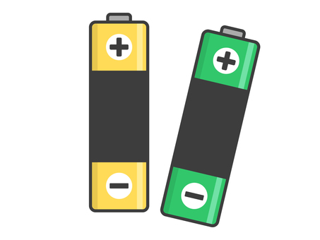 Illustration of batteries Illustration of batteries