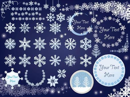 Winter snow icon material (navy bag) Winter snow icon material (navy bag)