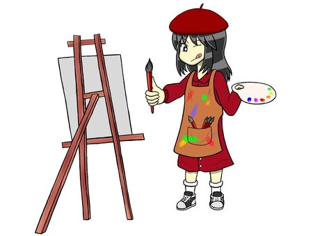 Girl aiming to be a painter Girl aiming to be a painter