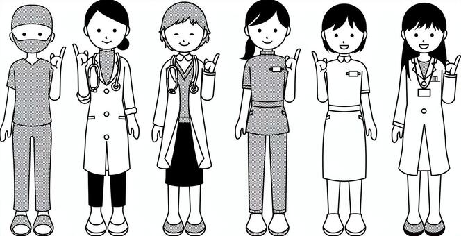 Medical female illustration finger pointing Medical female illustration finger pointing